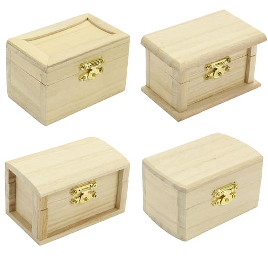 Assorted Wooden Trinket Box By Artminds, Wooden Trinket Box With Lid